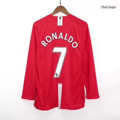 144541_1 マンチェスターユナイテッド RONALDO #7 ホーム ユニフォーム Retro 2007/08 - 長袖