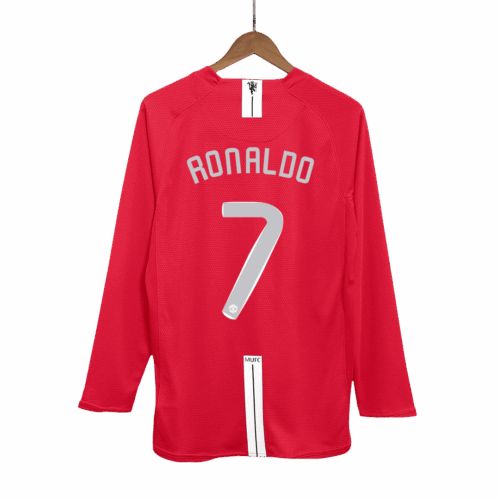 511142_1 マンチェスターユナイテッド RONALDO #7 ホーム サッカーユニフォーム Retro 2007/08 - 長袖 (UCL Final)
