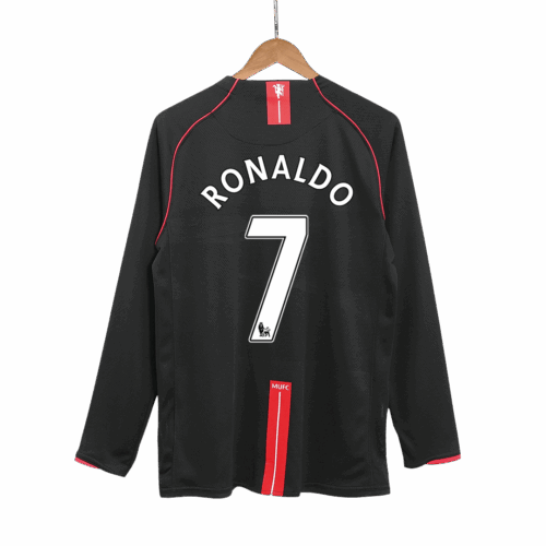 511152_1 マンチェスターユナイテッド RONALDO #7 アウェイ サッカーユニフォーム Retro 2007/08 - 長袖