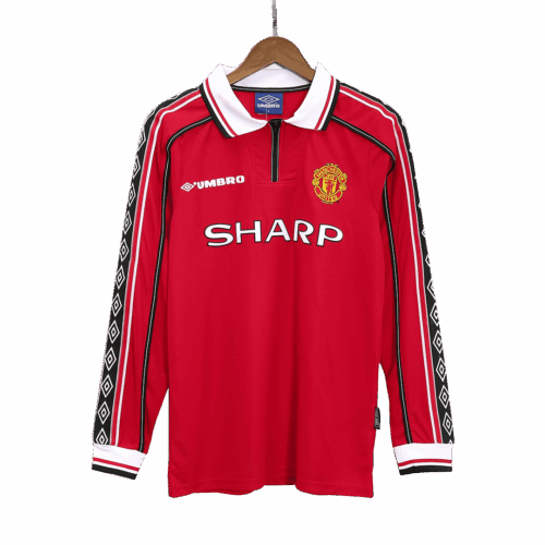 91503_1 マンチェスターユナイテッド Retro Football ユニフォームs ホーム 1998/99 - 長袖