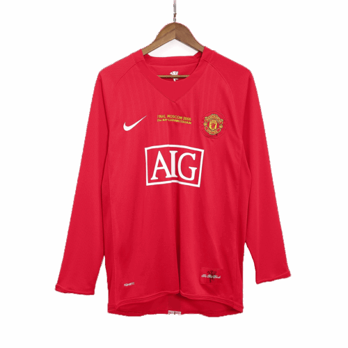 96665_1 マンチェスターユナイテッド ホーム ユニフォーム Retro 2007/08 - 長袖 - UCL Final