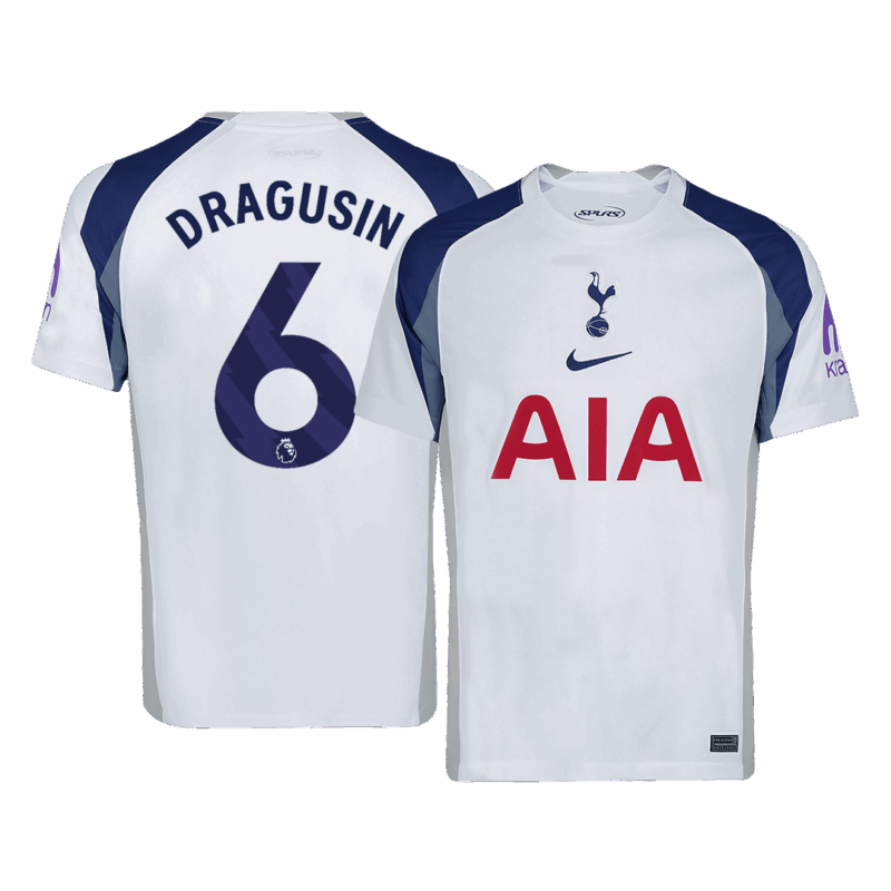 トッテナム Hotspur DRAGUSIN #6 ホーム サッカーユニフォーム 2025/26