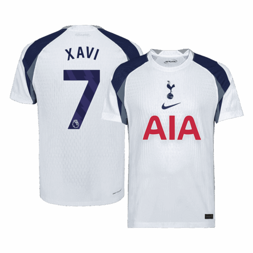 601561_1 XAVI #7 オーセンティック トッテナム Hotspur ホーム サッカーユニフォーム 2025/26 White