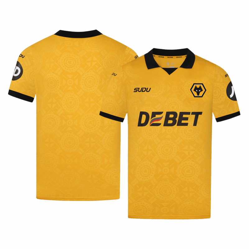 593602_3 Wolverhampton Wanderers ホーム サッカーユニフォーム 2025/26