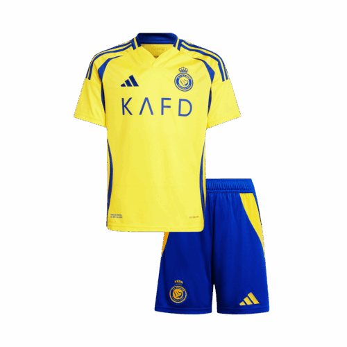 493030_1 アル・ナスル ホーム サッカーユニフォーム キット 2024/25 キッズ 上下セット