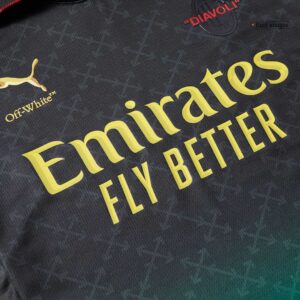 キッズ  ACミラン Fourth アウェイ サッカーユニフォーム キット上下セット 2024/25 Green&Black