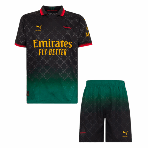597254_1 ACミラン Fourth アウェイ サッカーユニフォーム キット 2024/25 上下セット