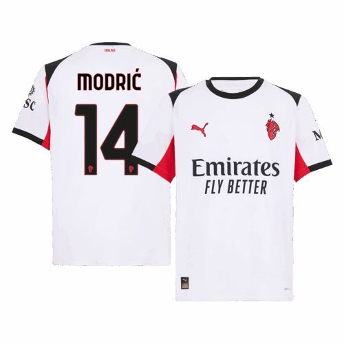 597291_1 ACミラン MODRIĆ #14 アウェイ サッカーユニフォーム 2025/26