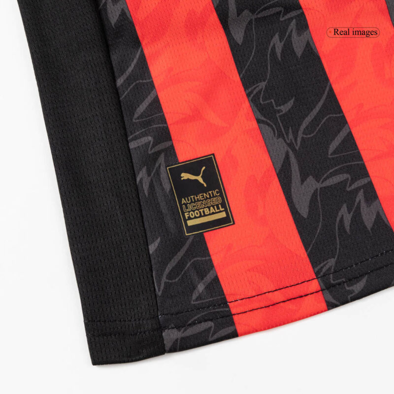 キッズ  ACミラン ホーム サッカーユニフォーム キット 2025/26 Red&Black