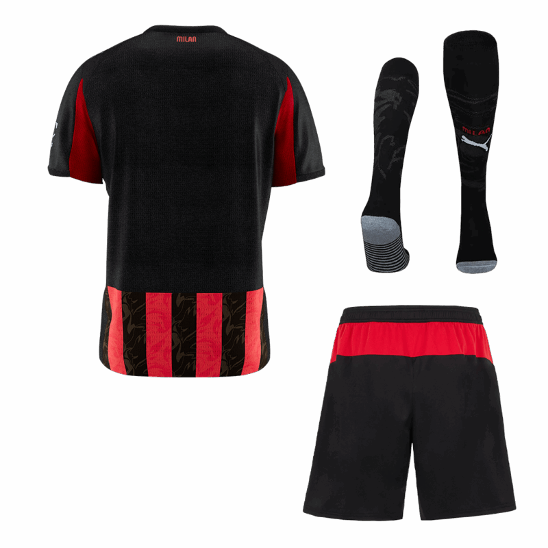 603585_2 ACミラン ホーム サッカーユニフォーム キット(ユニフォーム+Shorts+Socks) 2025/26 Red&Black