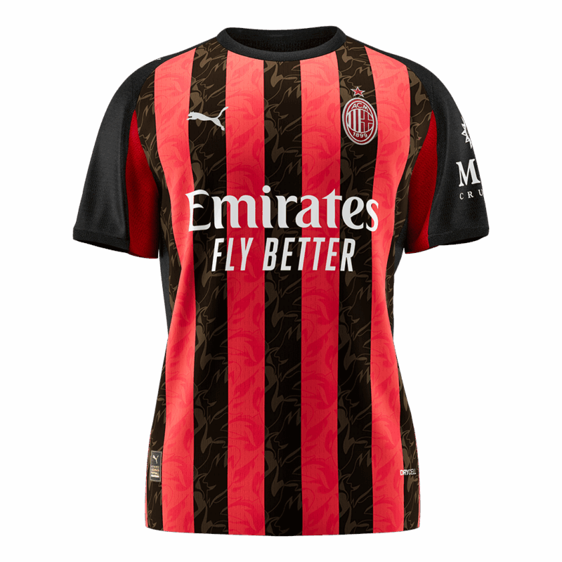 603585_3 ACミラン ホーム サッカーユニフォーム キット(ユニフォーム+Shorts+Socks) 2025/26 Red&Black