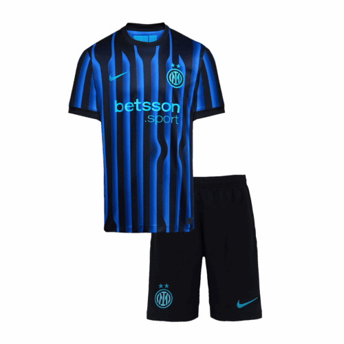 591335_1 インテル・ミラノ ホーム サッカーユニフォーム キット 2025/26 キッズ 上下セット