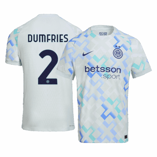 607191_1 DUMFRIES #2 オーセンティック インテル・ミラノ アウェイ サッカーユニフォーム 2025/26 Blue