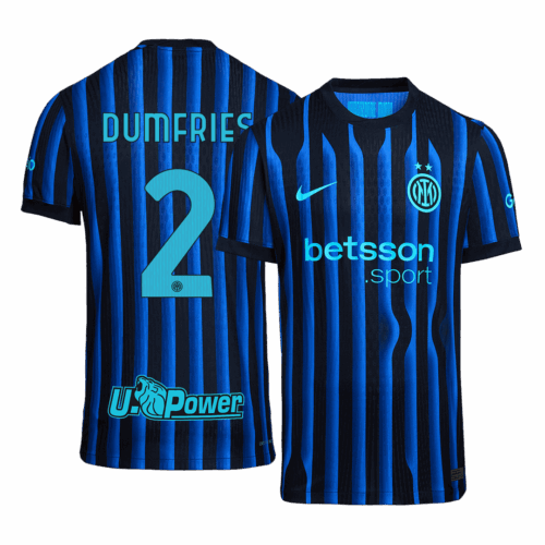 607306_1 DUMFRIES #2 オーセンティック インテル・ミラノ ホーム サッカーユニフォーム 2025/26 Blue&Black