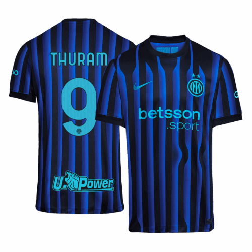 607376_1 Inter Milan THURAM #9 Home Soccer Jersey 2025/26