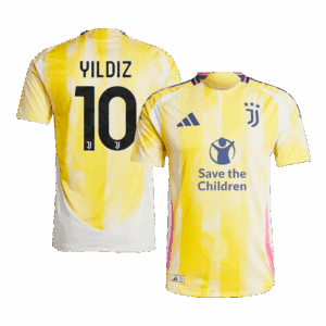 507892_1 ユベントス YILDIZ #10 アウェイ サッカーユニフォーム オーセンティック 2024/25- Save The Children Sponsor