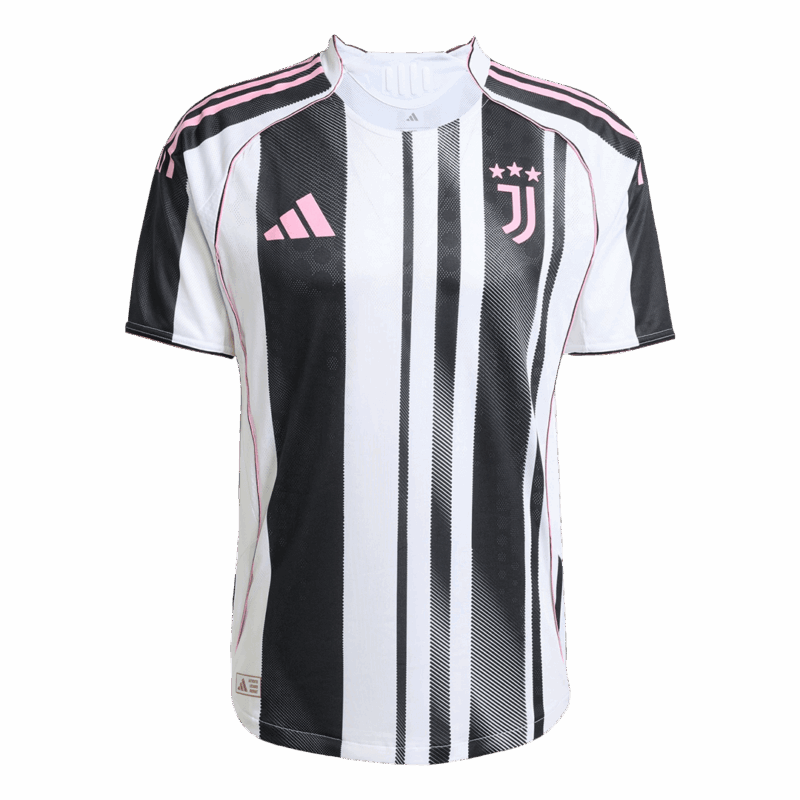 オーセンティック ユベントス ホーム サッカーユニフォーム 2025/26 Black&White