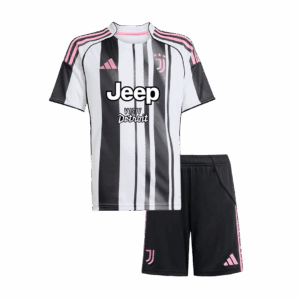 589891_1 ユベントス ホーム サッカーユニフォーム キット 2025/26 キッズ 上下セット