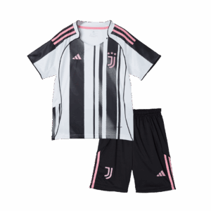 589891_3 ユベントス ホーム サッカーユニフォーム キット 2025/26 キッズ 上下セット