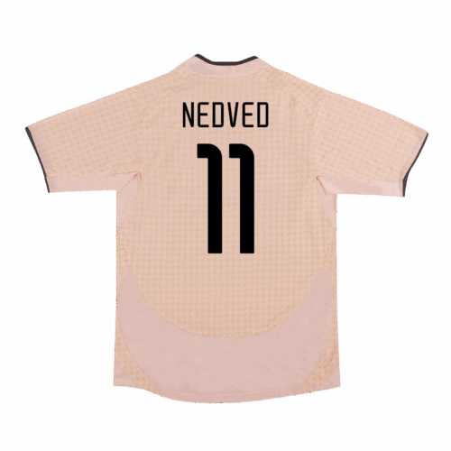 509292_1 ユベントス NEDVED #11 アウェイ サッカーユニフォーム Retro 2003/04