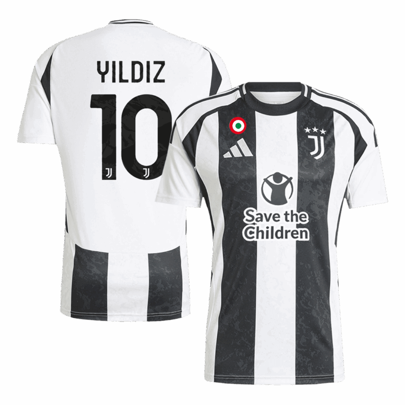 501649_1 ユベントス YILDIZ #10 ホーム サッカーユニフォーム 2024/25 - Save The Children Sponsor