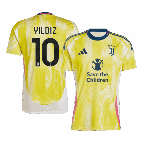 501651_1 ユベントス YILDIZ #10 アウェイ サッカーユニフォーム 2024/25 - Save The Children Sponsor