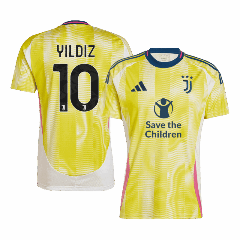 501651_1 ユベントス YILDIZ #10 アウェイ サッカーユニフォーム 2024/25 - Save The Children Sponsor
