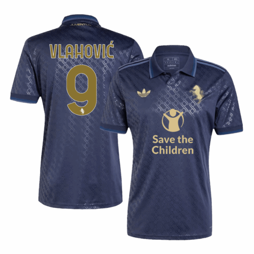 501652_1 ユベントス VLAHOVIĆ #9 サード アウェイ サッカーユニフォーム 2024/25 - Save The Children Sponsor