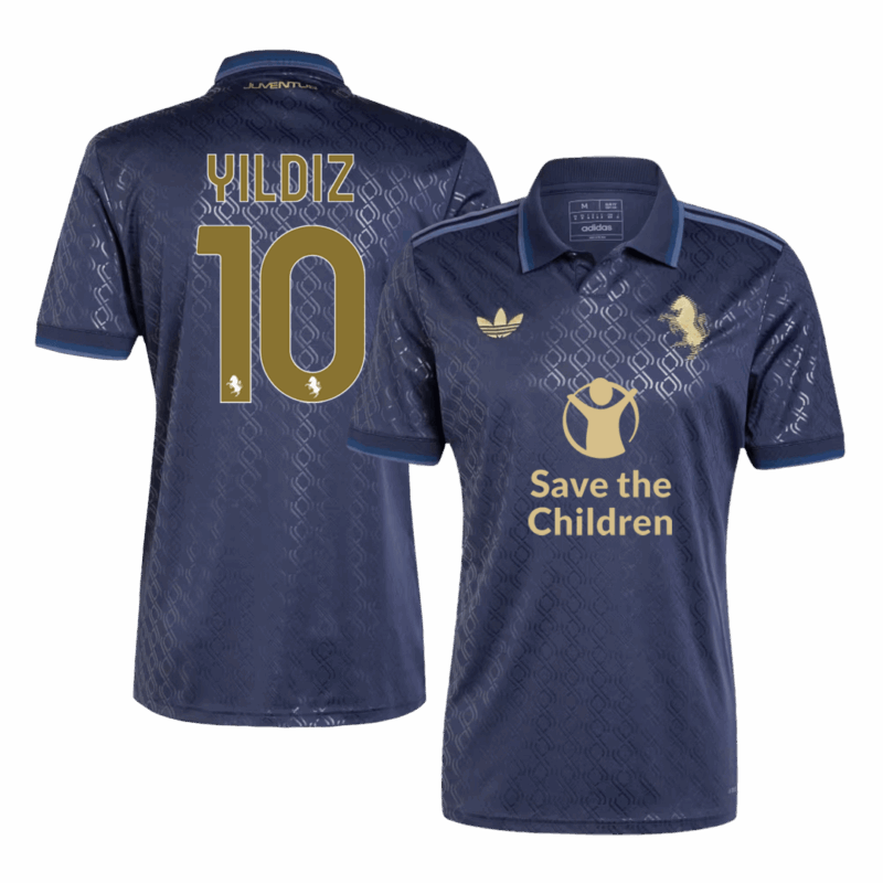 501653_1 ユベントス YILDIZ #10 サード アウェイ サッカーユニフォーム 2024/25 - Save The Children Sponsor
