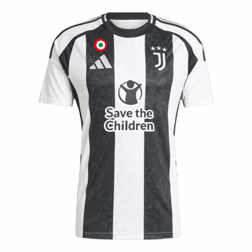 495773_1 ユベントス ホーム サッカーユニフォーム 2024/25- Save The Children Sponsor