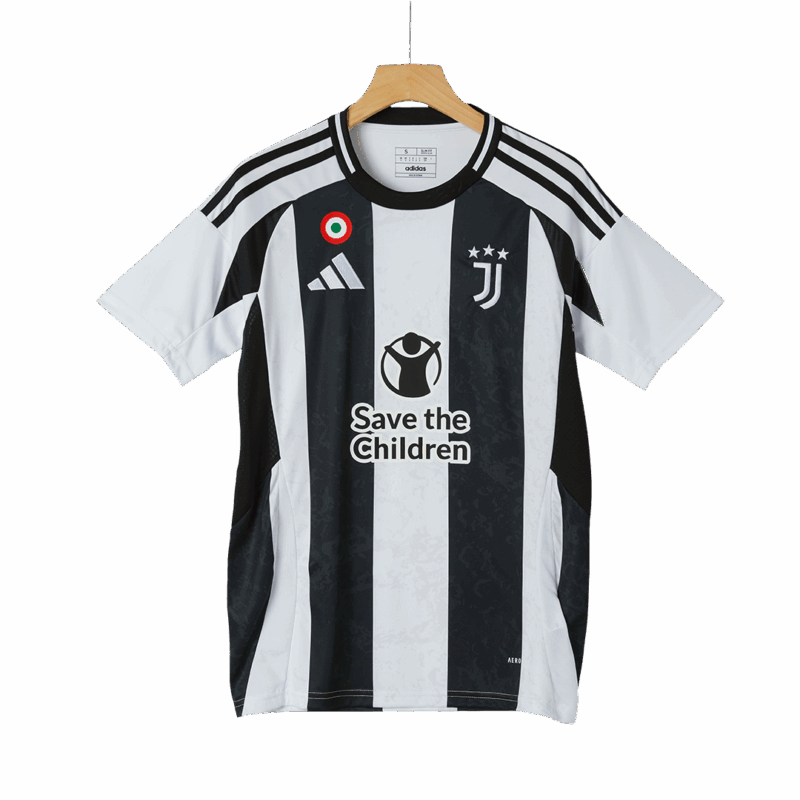 495773_5 ユベントス ホーム サッカーユニフォーム 2024/25- Save The Children Sponsor