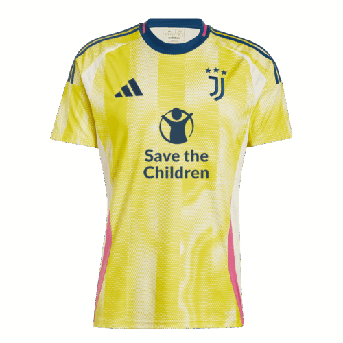 499298_1 ユベントス アウェイ サッカーユニフォーム 2024/25- Save The Children Sponsor