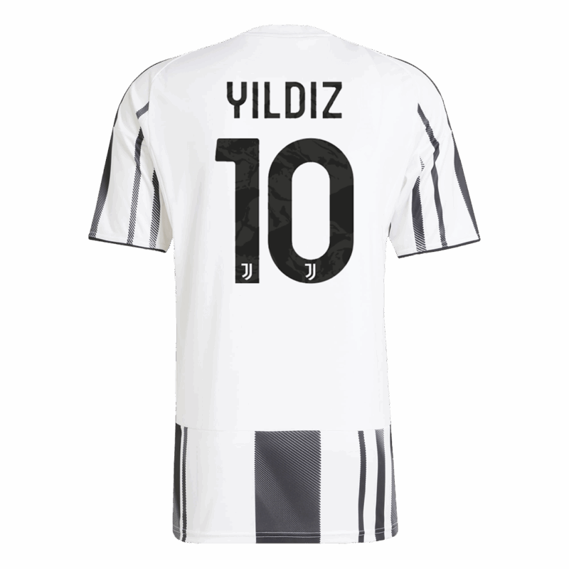 YILDIZ #10 ユベントス ホーム サッカーユニフォーム 2025/26 Black&White