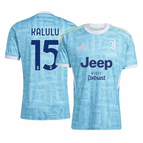 607109_1 Juventus KALULU #15 Away Soccer Jersey 2025/26