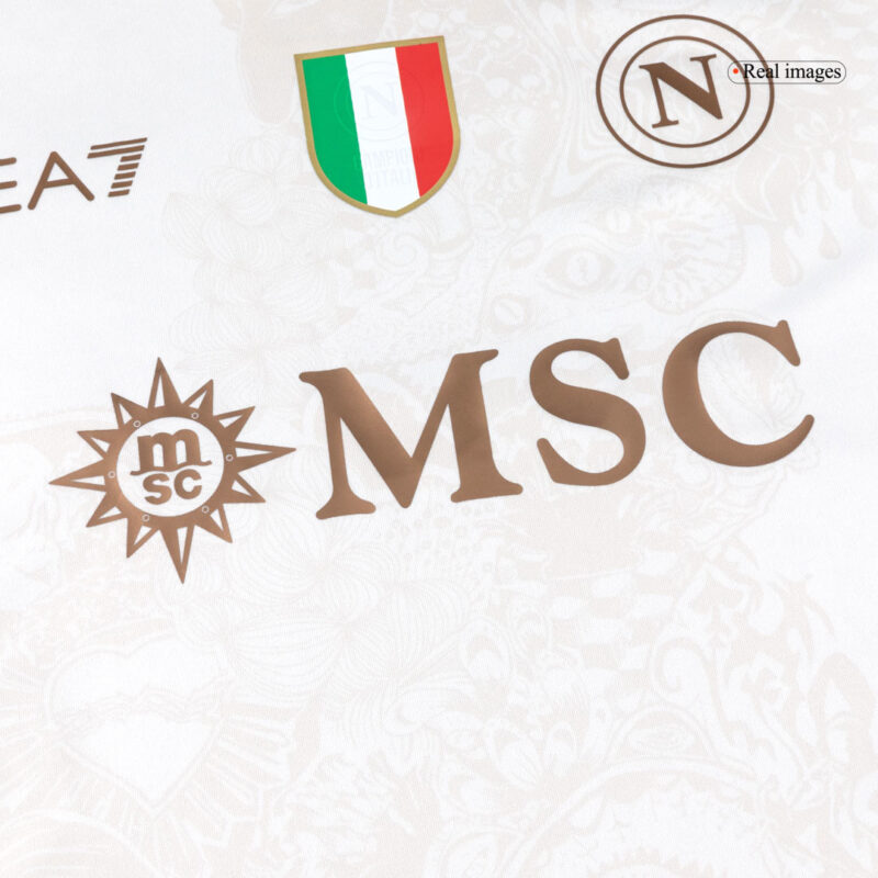 キッズ  25/26 ナポリ アウェイ キット上下セット White