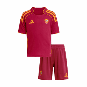 キッズ  ローマ ホーム サッカーユニフォーム キット 25/26 Red