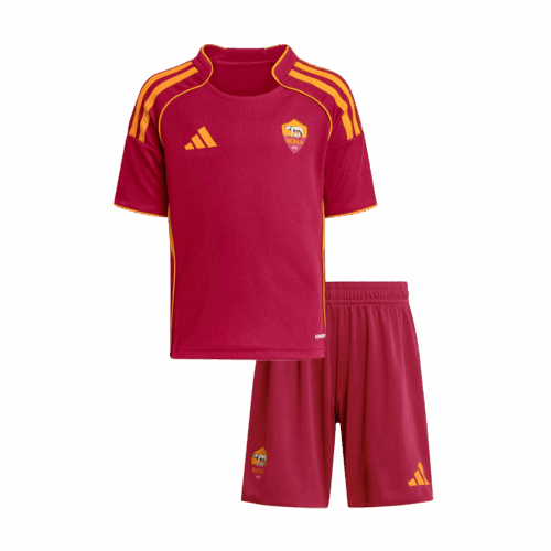 604867_1 キッズ ローマ ホーム サッカーユニフォーム キット 25/26 Red
