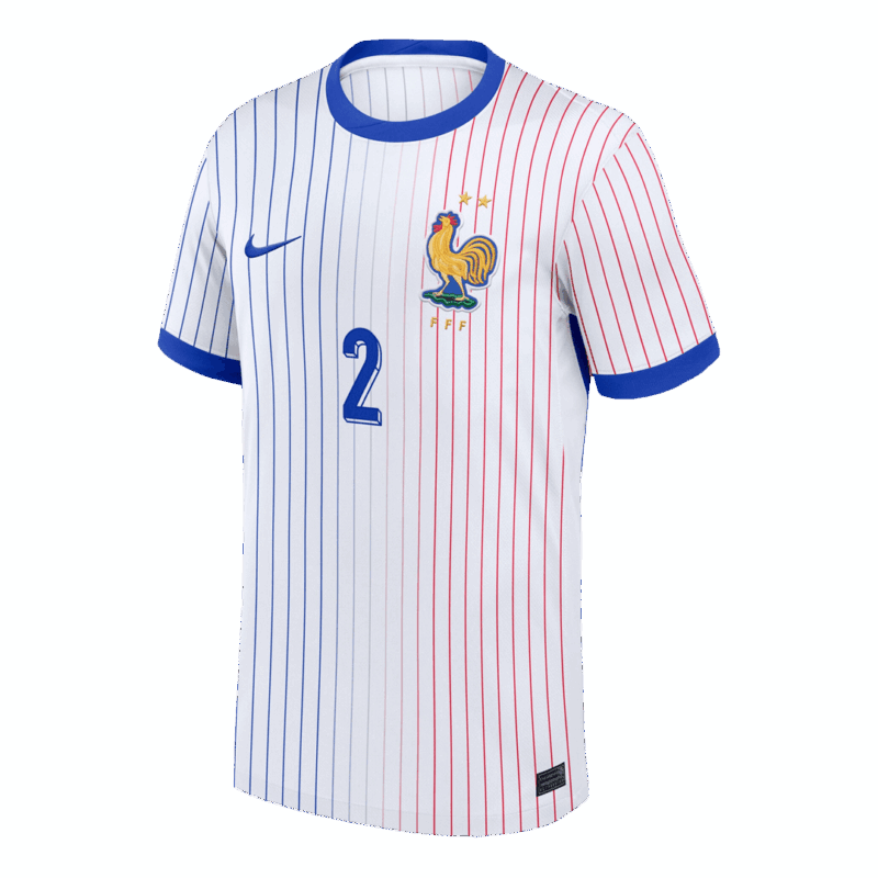 612517_2 PAVARD #2 France Euro Away Soccer Jersey White