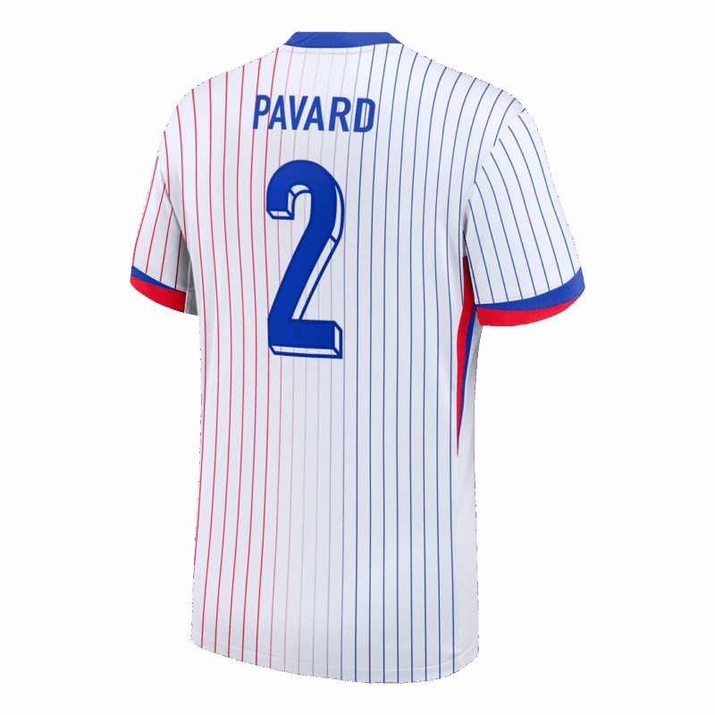 612517_3 PAVARD #2 France Euro Away Soccer Jersey White