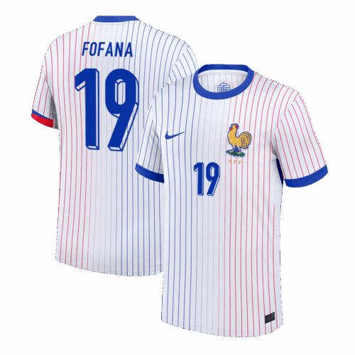 612803_1 FOFANA #19 France Euro Away Soccer Jersey 2024 White