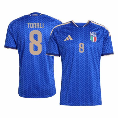 TONALI #8 Italy Home Soccer Jersey World Cup 2026 Blue