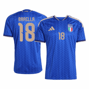 621433_1 BARELLA #18 Italy Home Soccer Jersey World Cup 2026 Blue