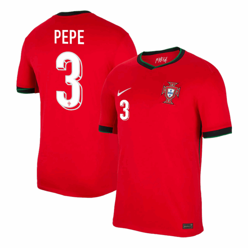 489412_1 Portugal PEPE #3 ホーム ユニフォーム EURO 2024