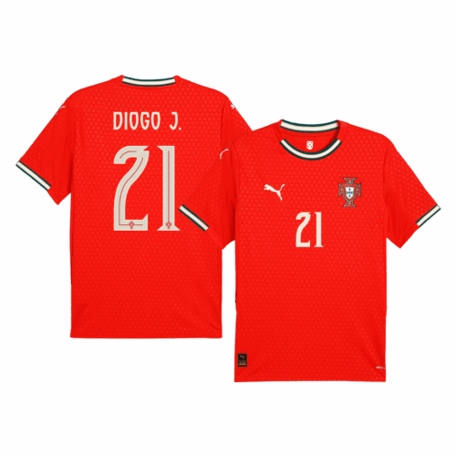597283_1 Portugal DIOGO J. #21 ホーム サッカーユニフォーム 2025