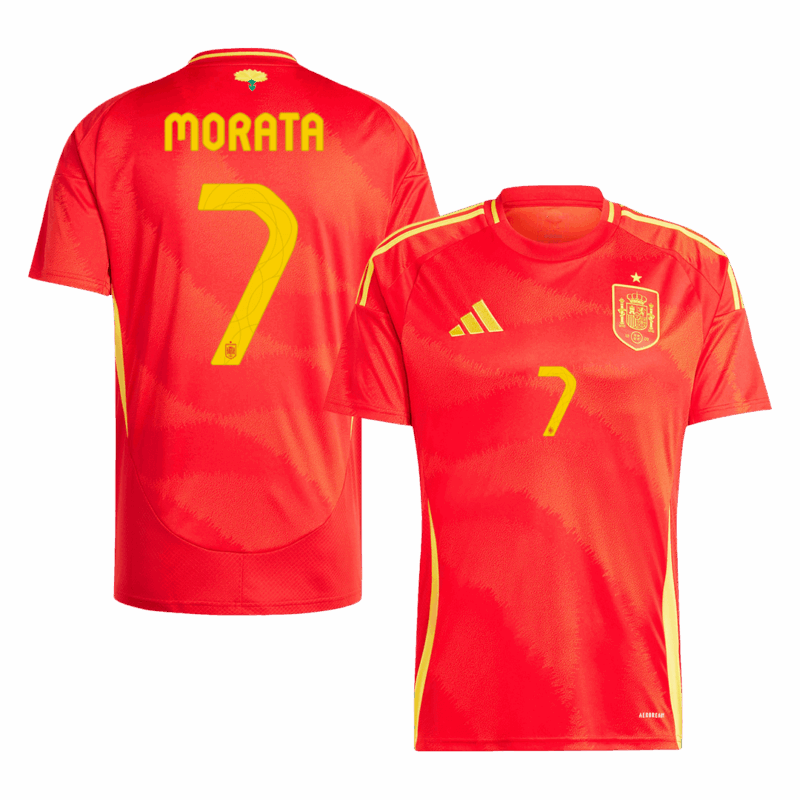 461520_1 Spain MORATA #7 ホーム ユニフォーム EURO 2024