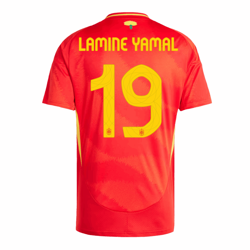 461522_3 Spain LAMINE YAMAL #19 ホーム ユニフォーム EURO 2024