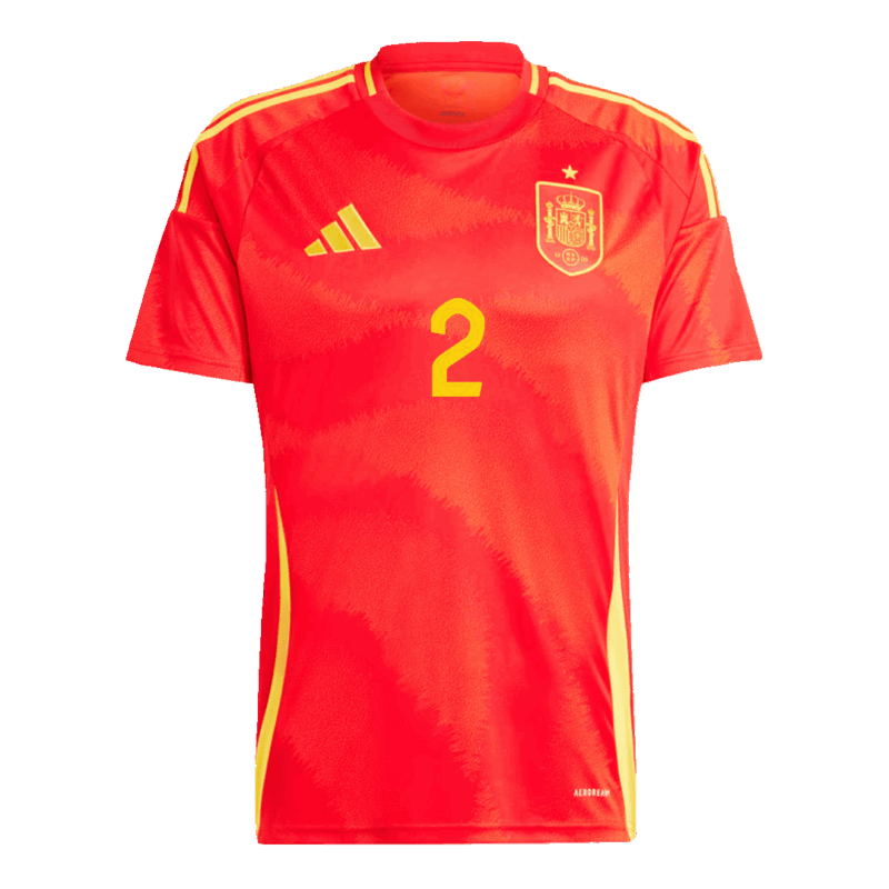 483487_2 Spain CARVAJAL #2 ホーム ユニフォーム EURO 2024
