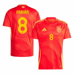 484959_1 Spain FABIÁN #8 ホーム ユニフォーム EURO 2024