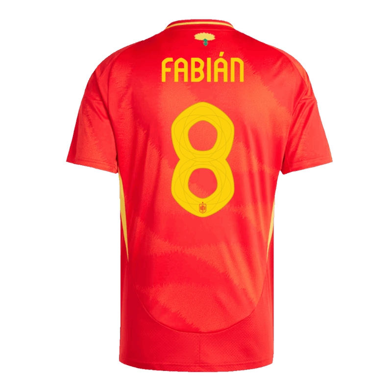 484959_3 Spain FABIÁN #8 ホーム ユニフォーム EURO 2024