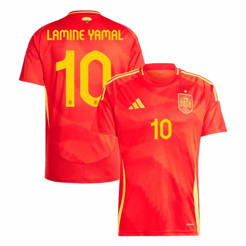 495986_1 Spain LAMINE YAMAL #10 ホーム サッカーユニフォーム EURO 2024